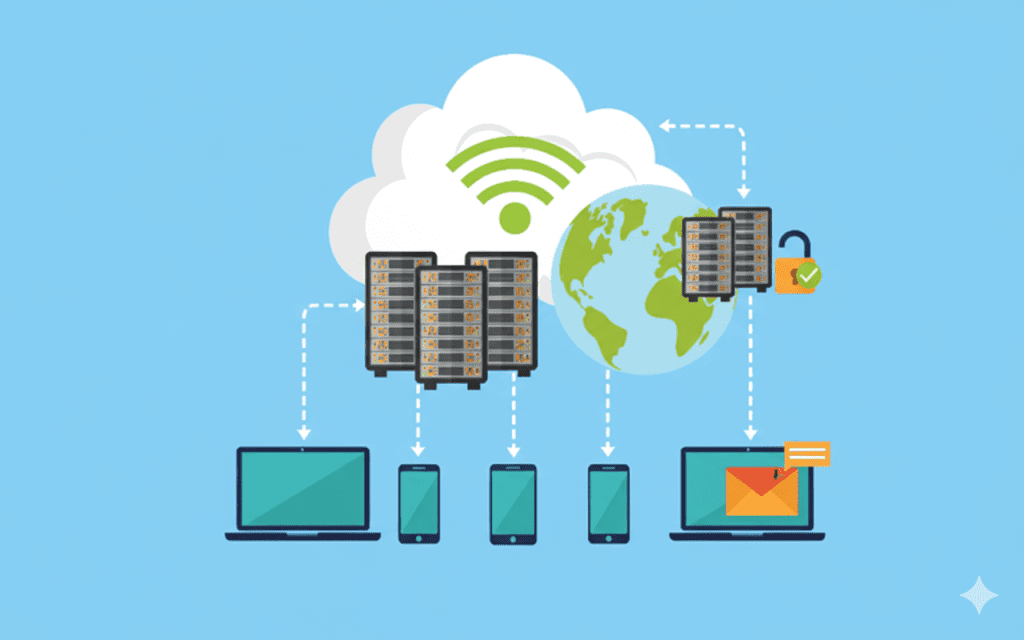 devices connect to remote servers and the cloud via the internet