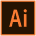 The Adobe Illustrator logo features a stylized "Ai" in orange on a dark background, conveying a professional and creative design software brand.