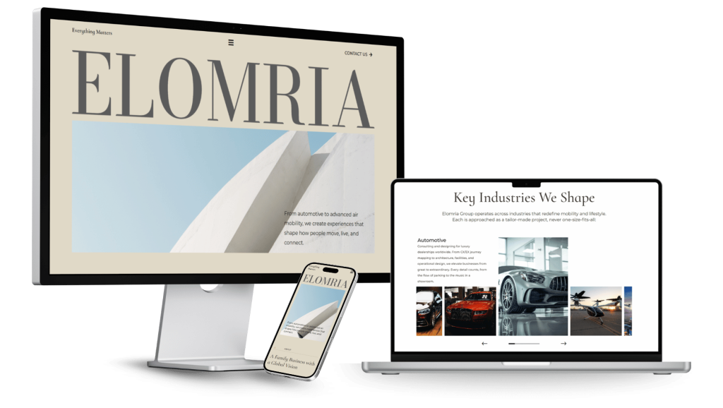 Elomria project thumbnail [landing page]
