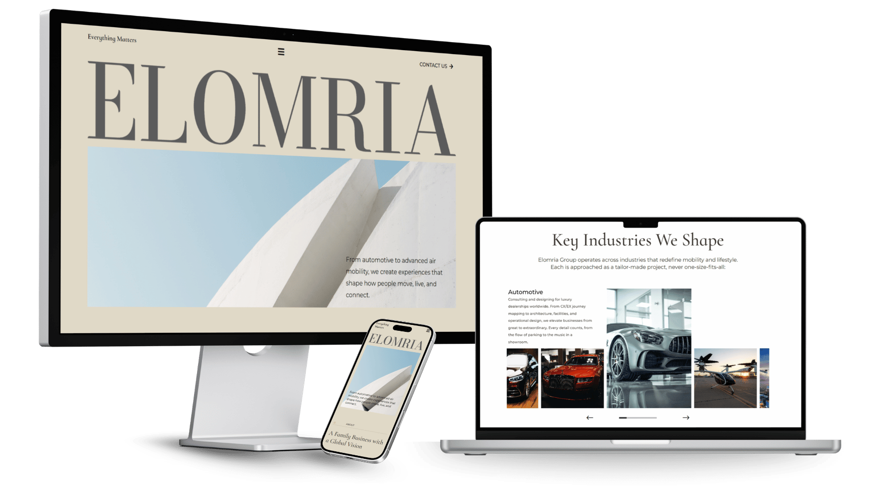 Elomria project thumbnail [landing page]