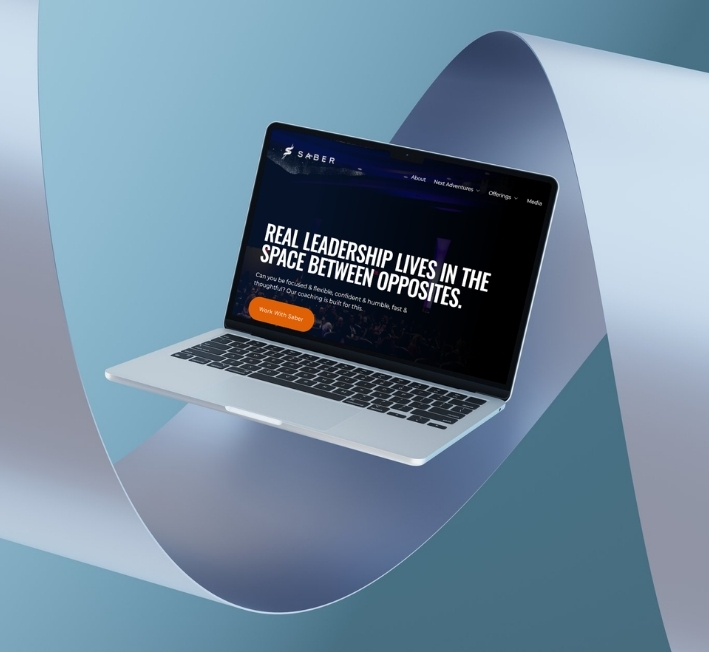 Saber Coaching Branding project thumbnail [landing page]